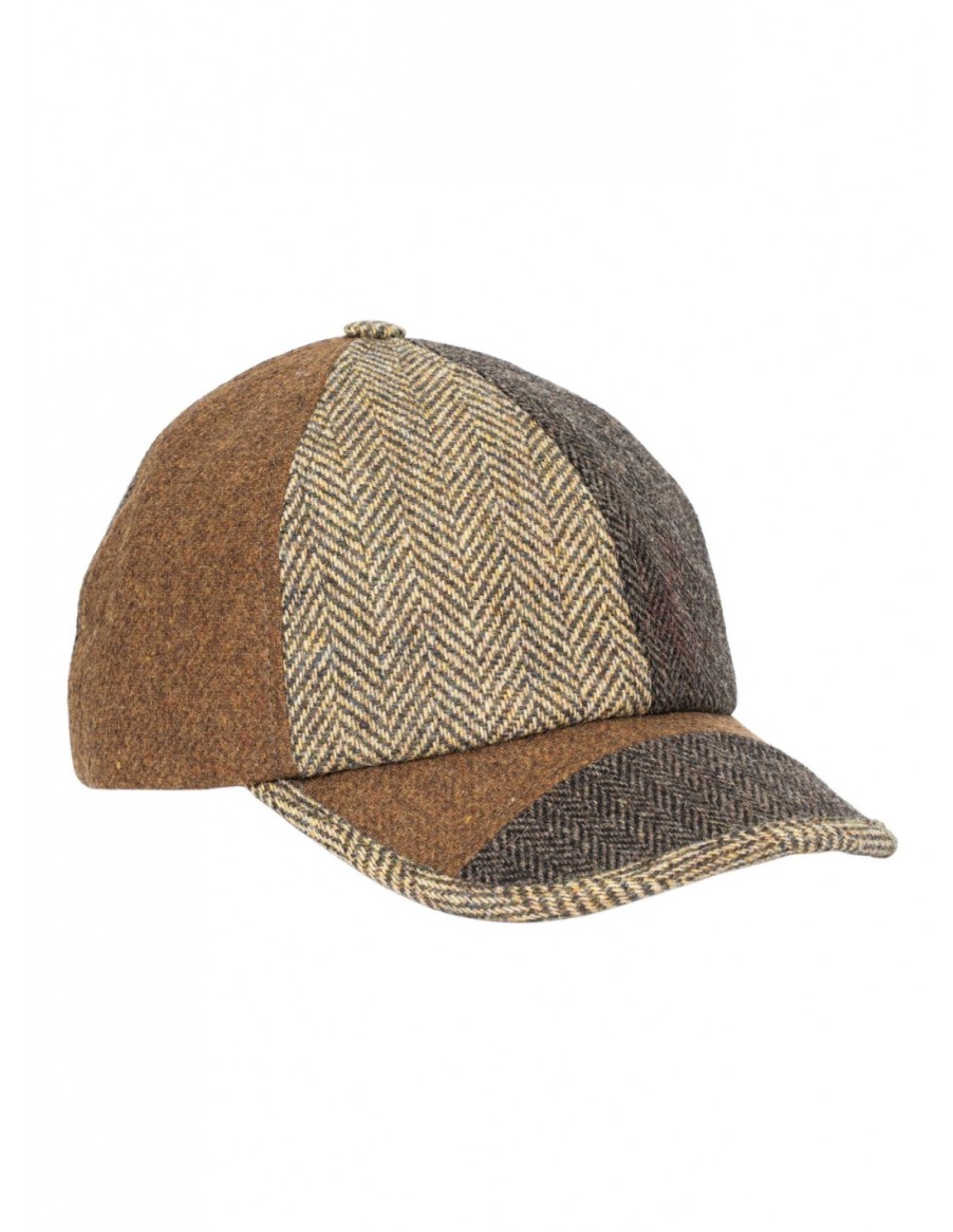 Hombre Santacana | Gorra De Tweed De Lana. Forma De Beisbol. Labor De Retazos