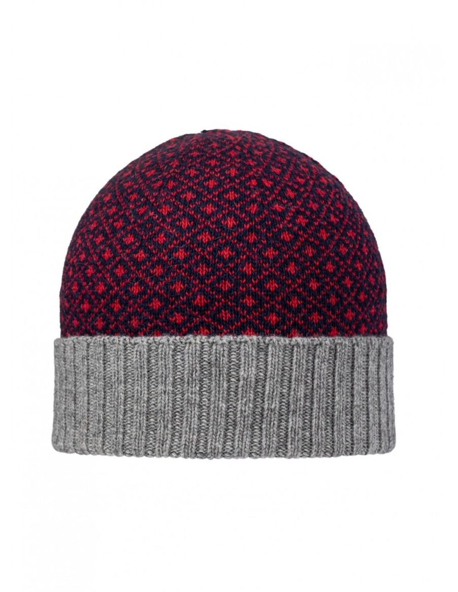 Mujer Santacana Gorros De Lana Y Angora | Gorro Rombo St-Lng-283 I Santacana